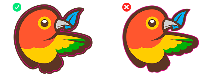 Gráfico de archivo con sangrado